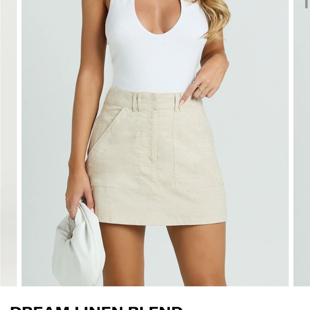 Showpo Cream Mini Skort
